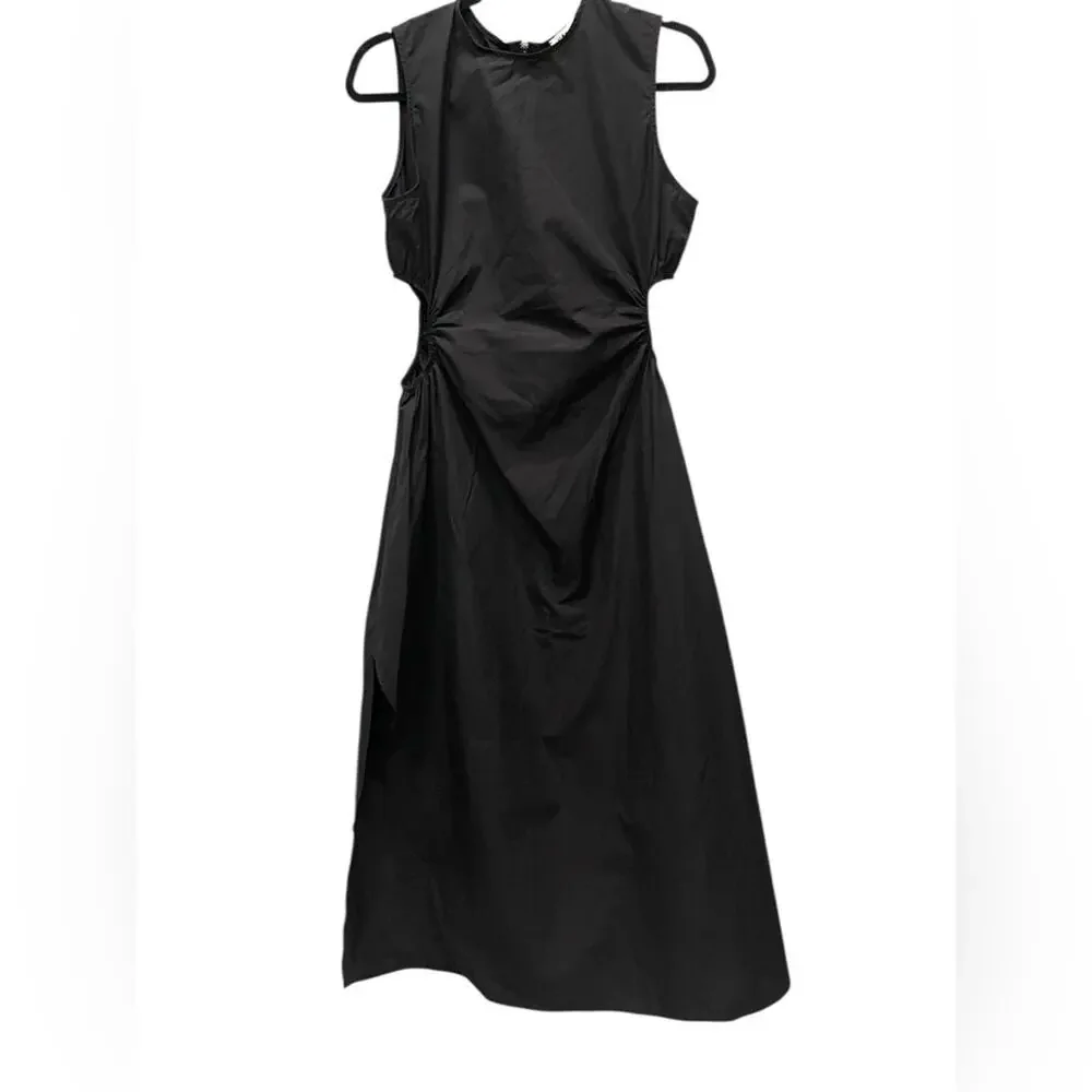 STORY PAOLA DRESS BLACK POPLIN SZ:S